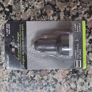E circuit Dual Port Car Charger new 2.1 AMP Max DUal Port Charge 2 devices